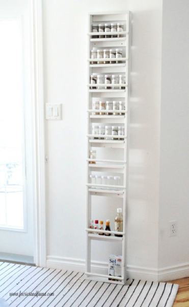 Large Custom DIY Spice Rack for the Pantry