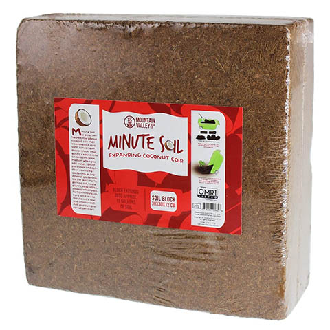 Minute Soil Compressed Coco Coir Fiber Grow Medium
