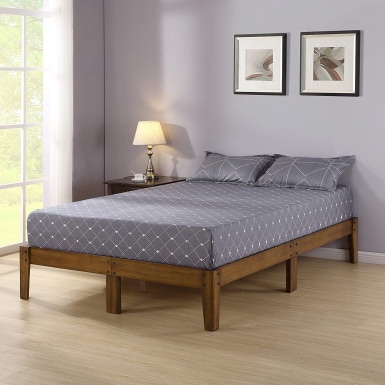 Olee Sleep 14Inch Smart Wood Platform Bed Frame