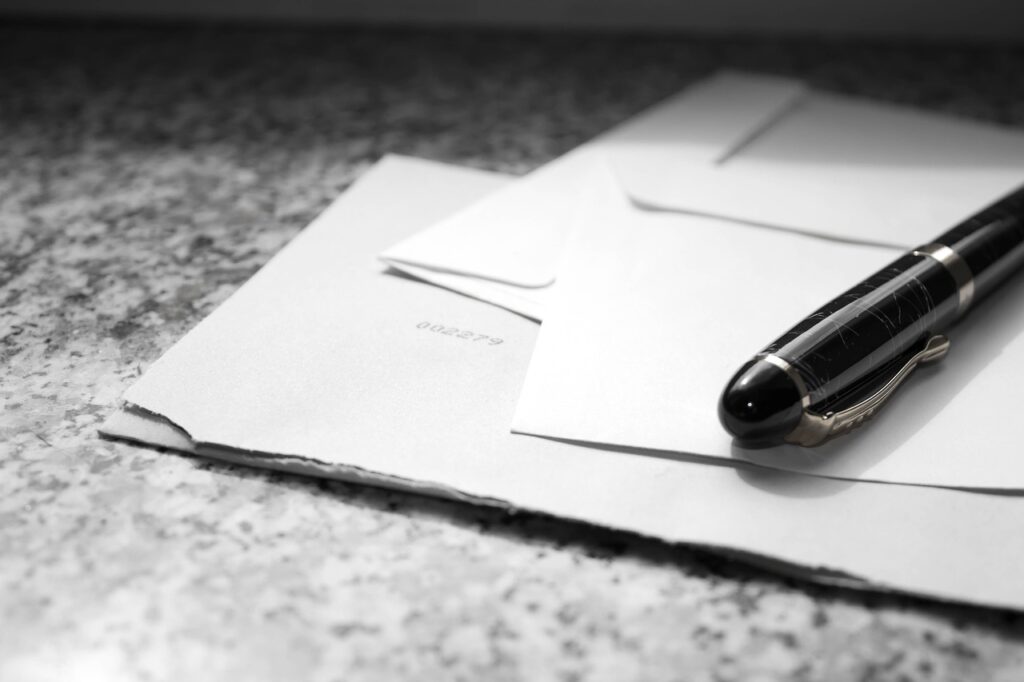 Pen and envelope
