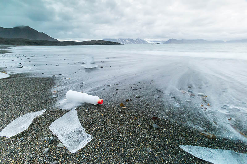 Plastic pollution on Arctic coast