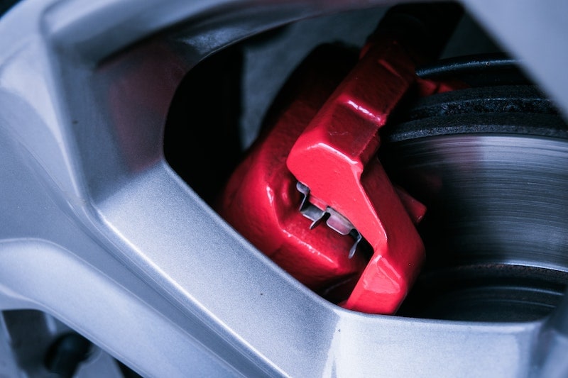 Red and Black Car Wheel Break Pad