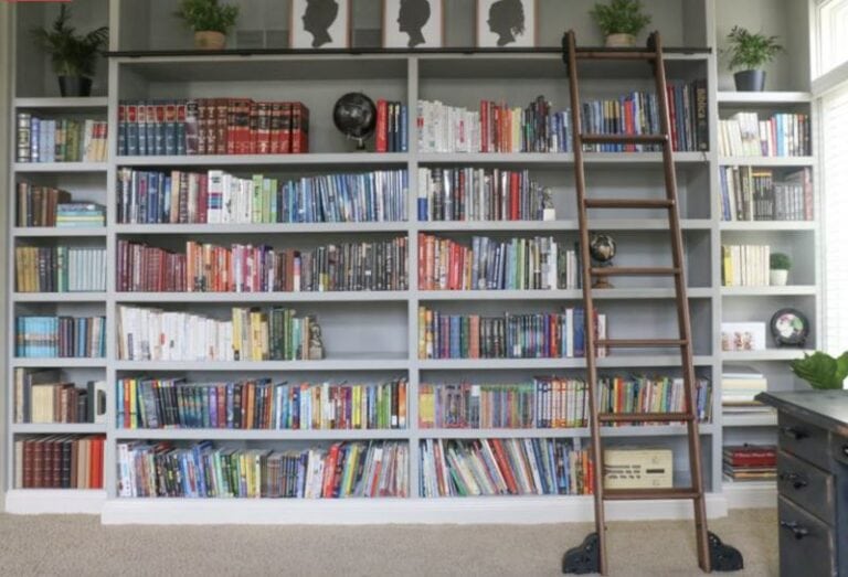 7 DIY Rolling Library Ladders You Can Build Today (With Pictures ...