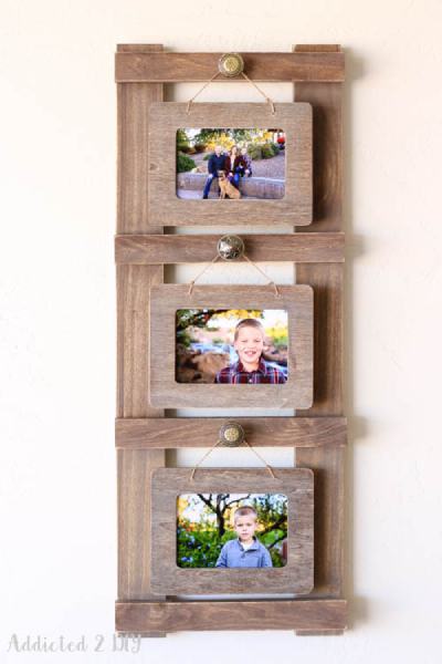Rustic Ladder Wall Hooks