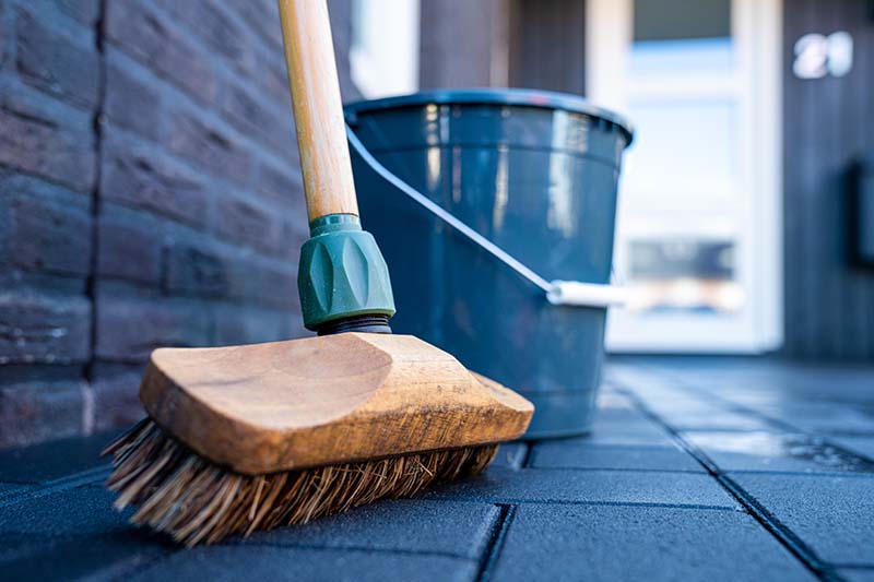 Scrub Broom on concrete