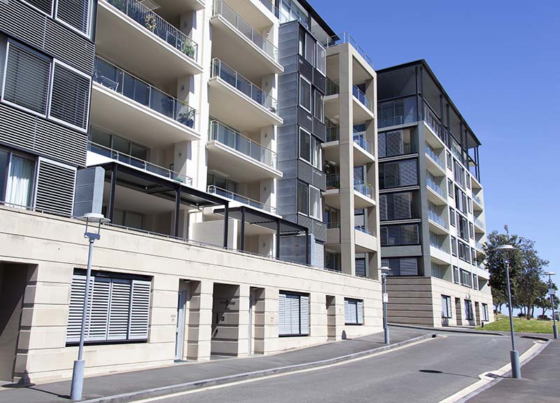 The apartment buildings in Sydney Australia