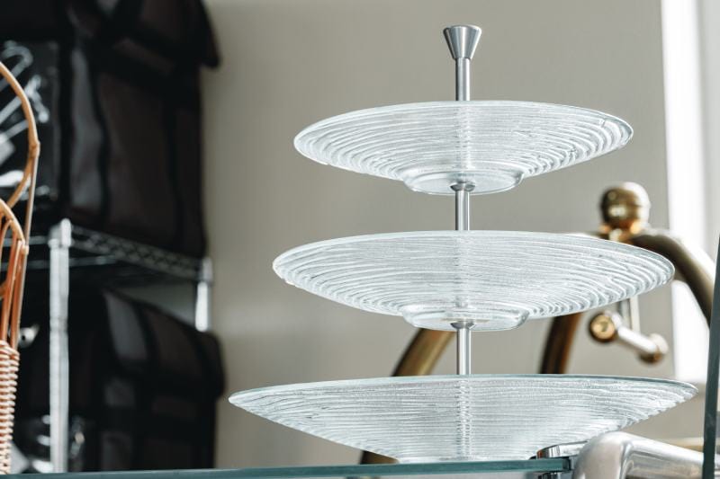 Three tier plates serving tray