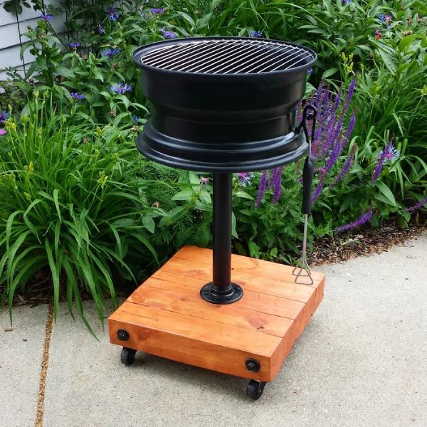 Tire Rim Grill (No Welding)