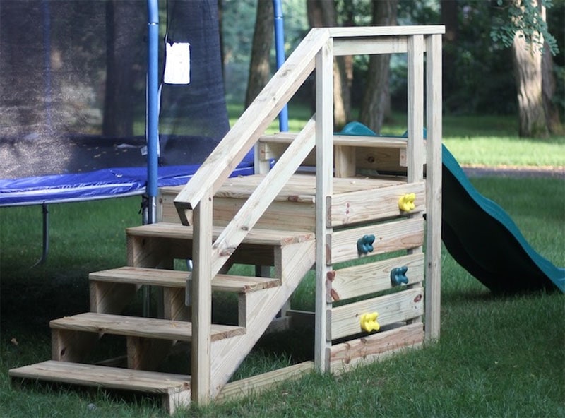 Trampoline Stairs With Slide by Rogue Engineer