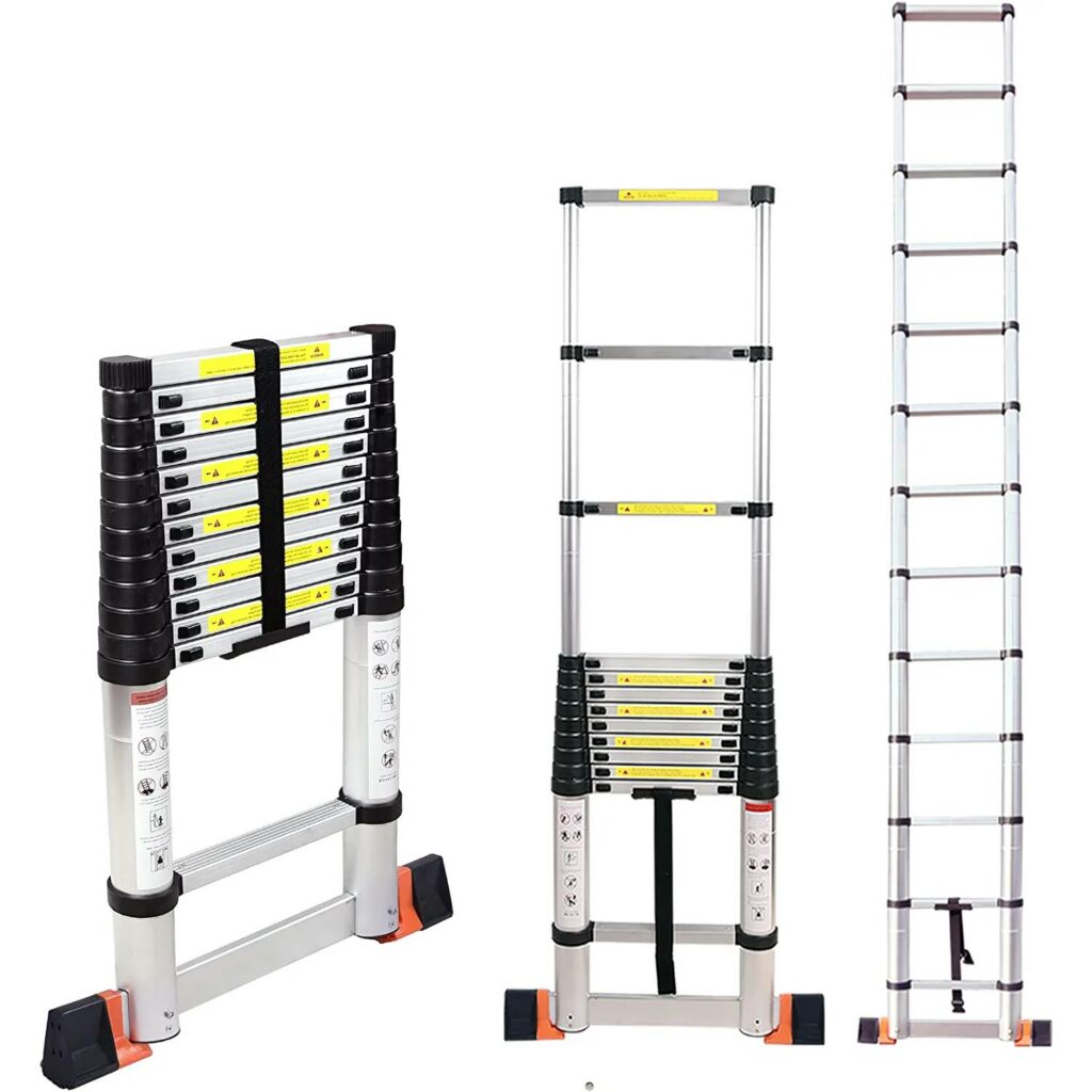Varbucamp Aluminum Telescoping Ladder 12.5 FT
