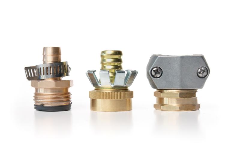 Variety of female and male hose end repair or garden hose mender