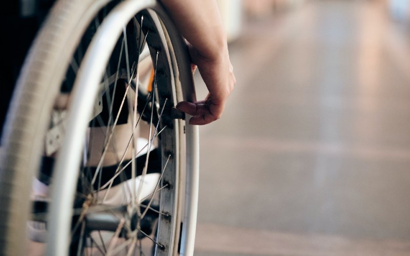 a person in a wheelchair