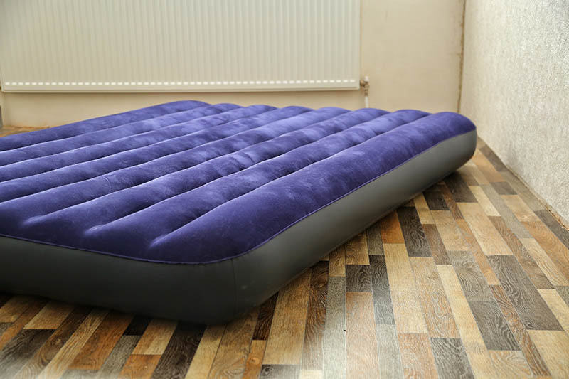 air mattress inside a room