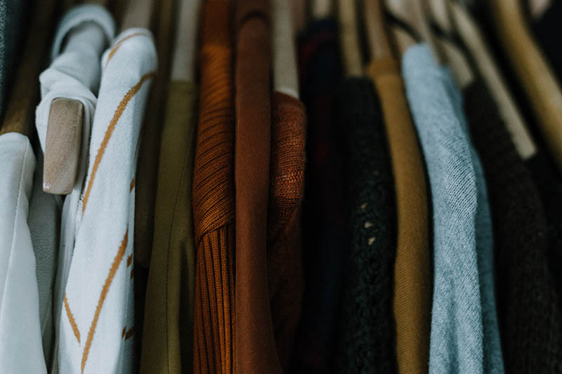 assorted color sweater and cardigans
