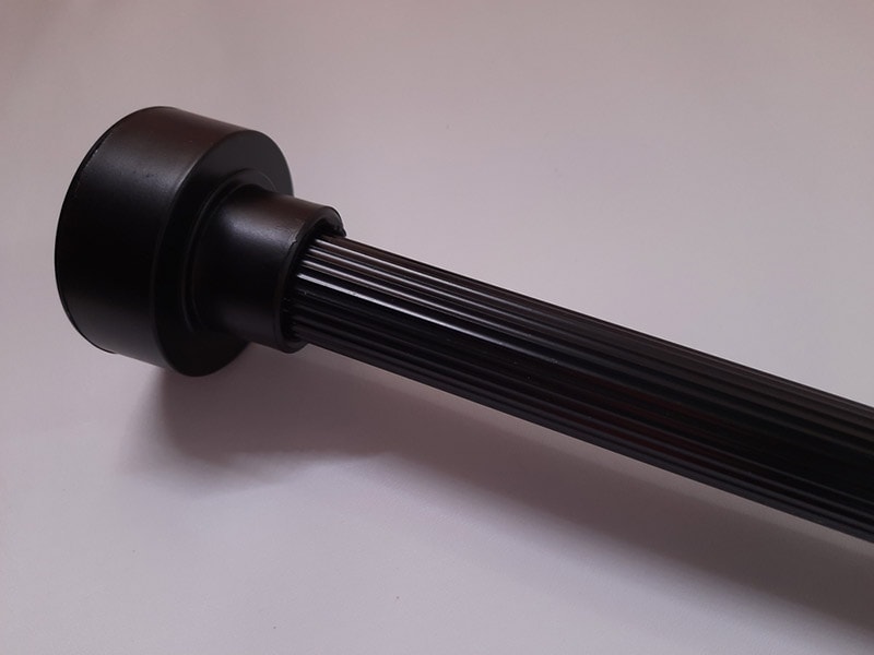 black curtain rod