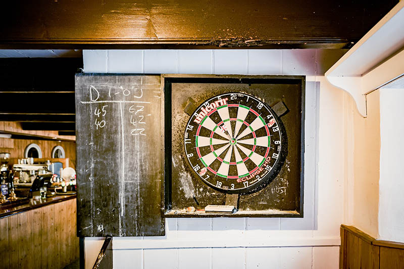 bullseye on the dartboard