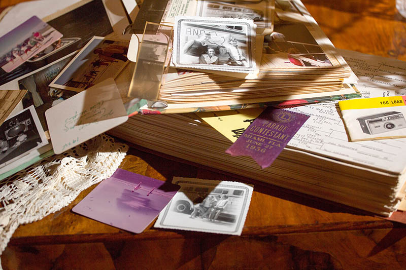 closeup of a scrap book