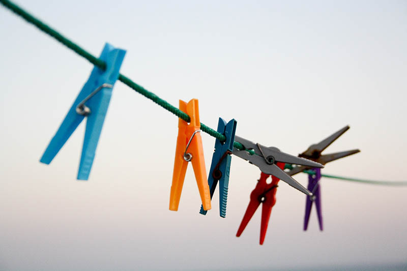 clothesline with clothespin