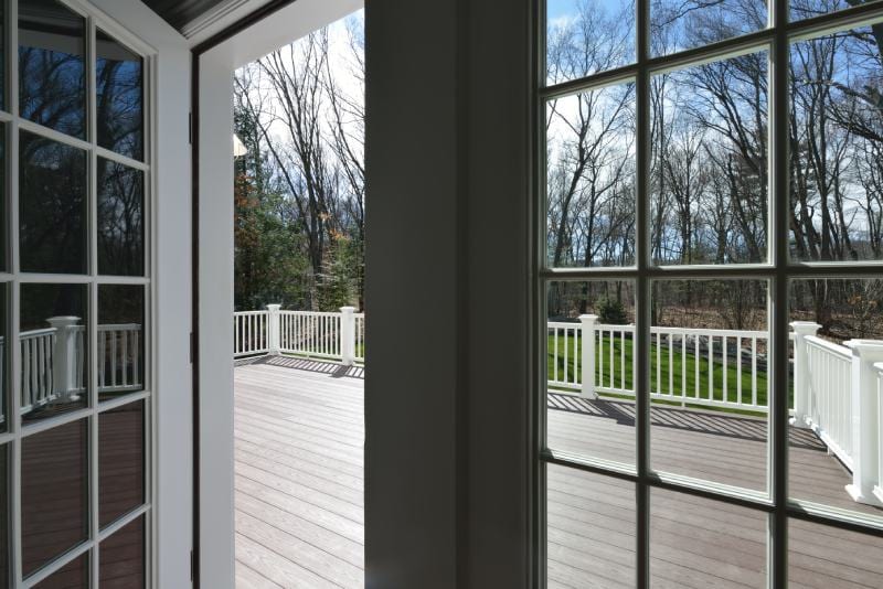 composite window garden deck view