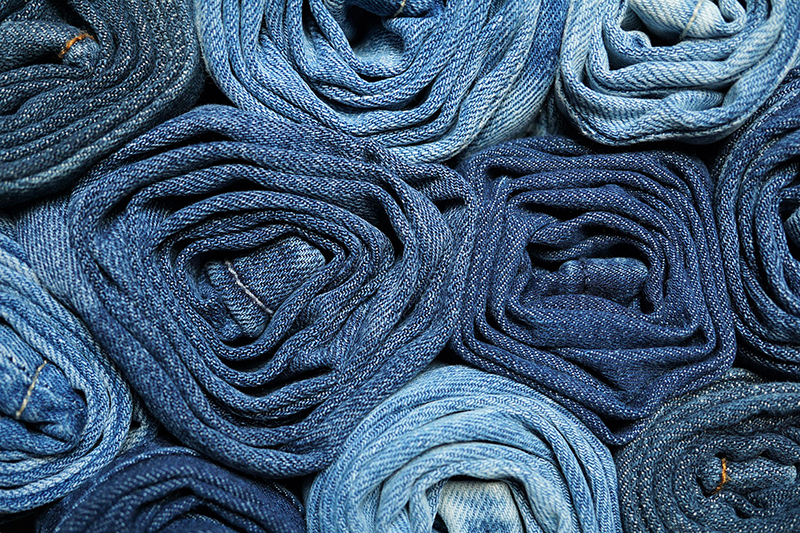 folded denim pants