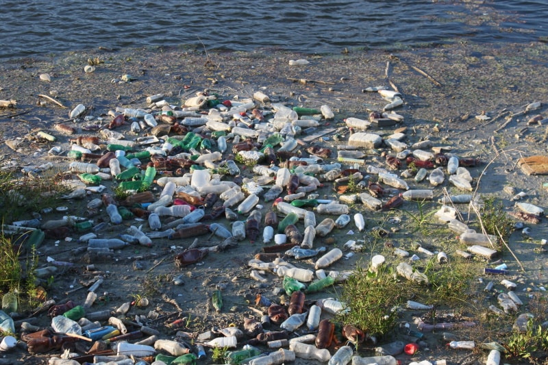 garbage in sea water