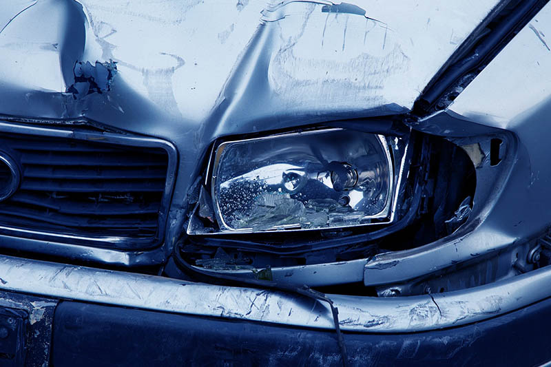 headlamp damage from car accident