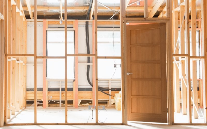 house construction wood framing