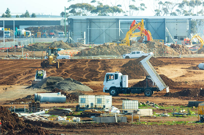industrial construction site in Australia
