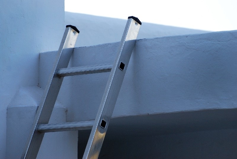 ladder in use