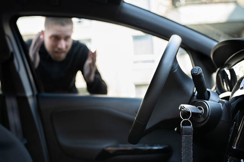 man locked out of the car