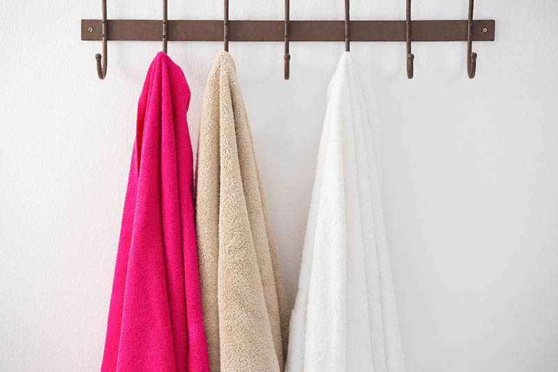 three towels hanged