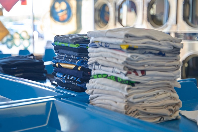 washed and folded laundry