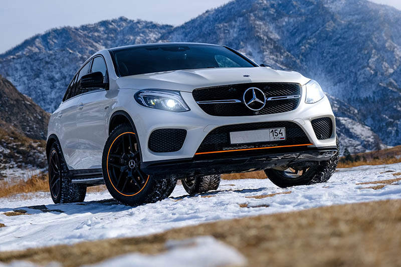 white AMG GLE SUV