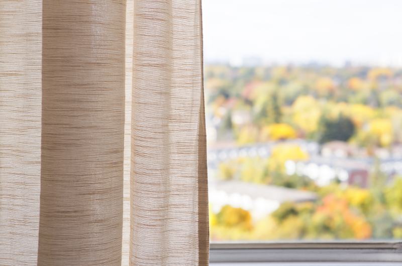 window, autumn, fall, linen curtain
