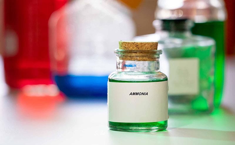 Ammonia in laboratory packaging