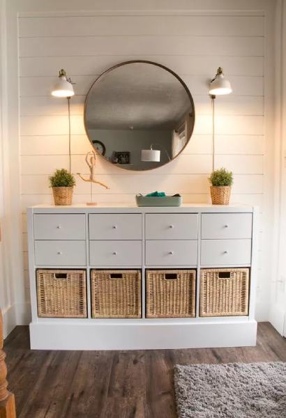 Budget Ikea Hack Entry Table and Entryway Organization