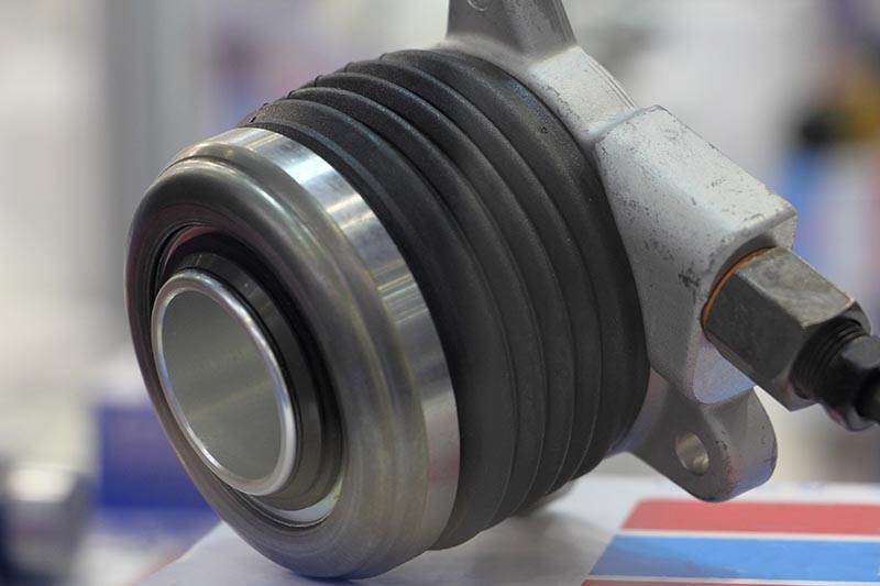 Car clutch release bearing hydraulic actuator close up