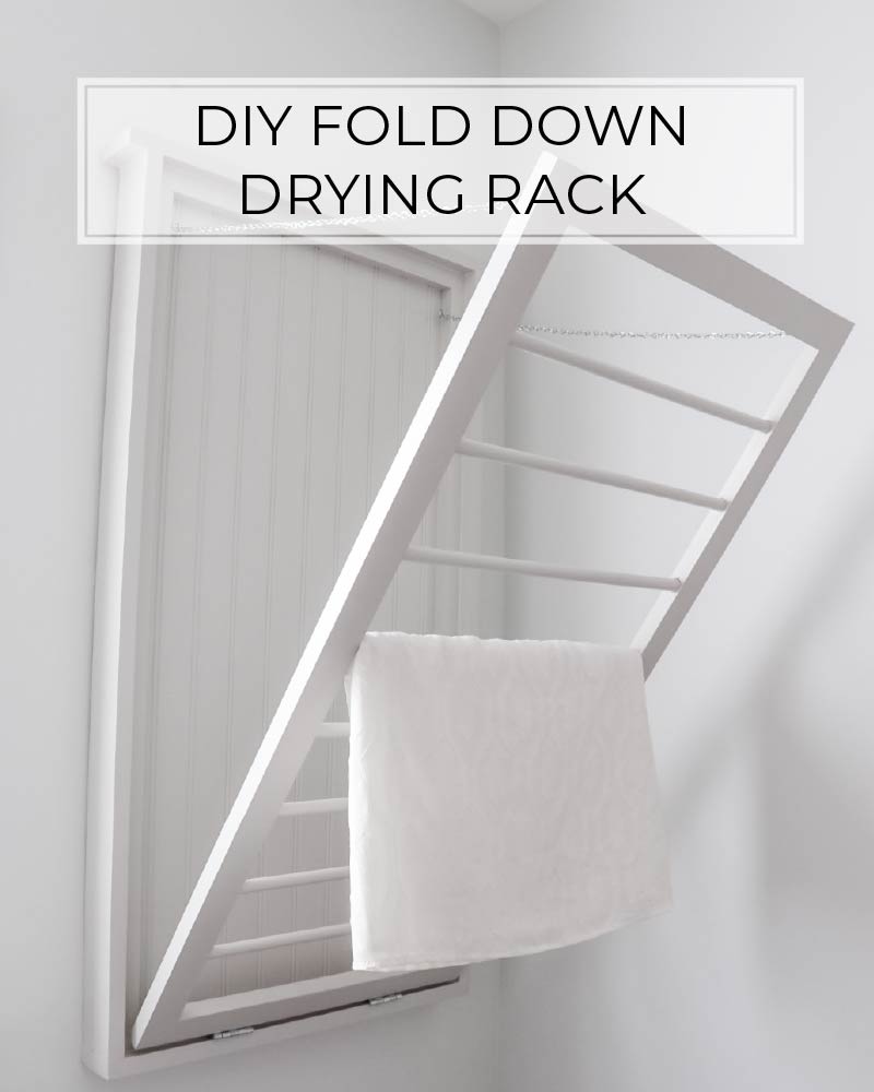 DIY Fold Down Drying Rack by Pine and poplar