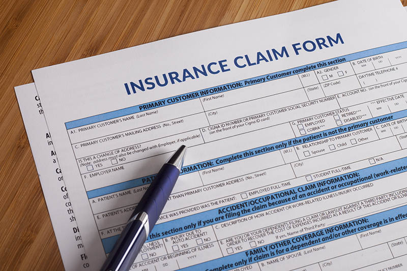 Claim form for fill out