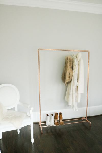 DIY COPPER CLOTHING RACK