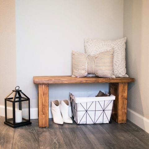DIY Entryway Bench Tutorial for Under $12