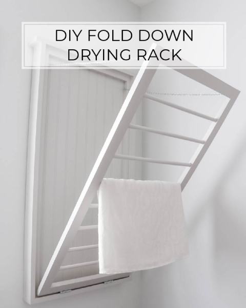 DIY Fold Down Drying Rack