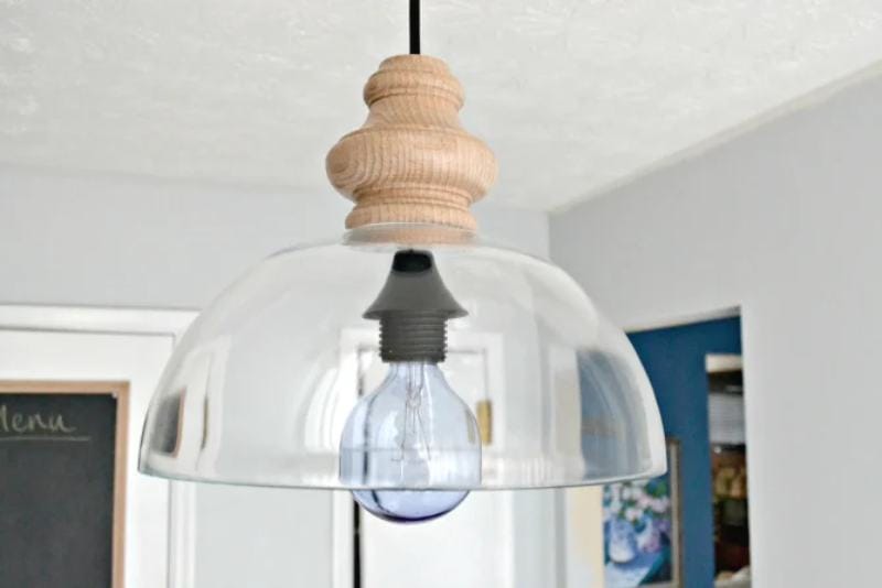 DIY Glass Pendant Light Fixture (Knockoff)