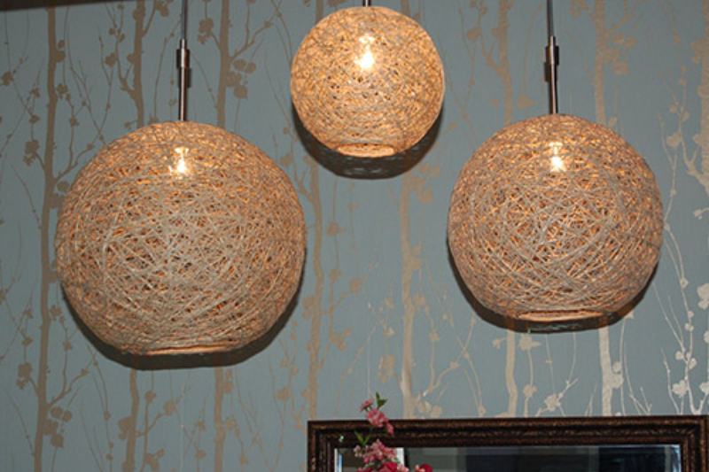 DIY Make Hemp String Pendant Lamps