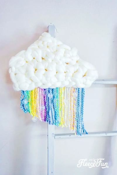 DIY NURSERY WALL HANGING LOVELY RAINBOW WITH CLOUD