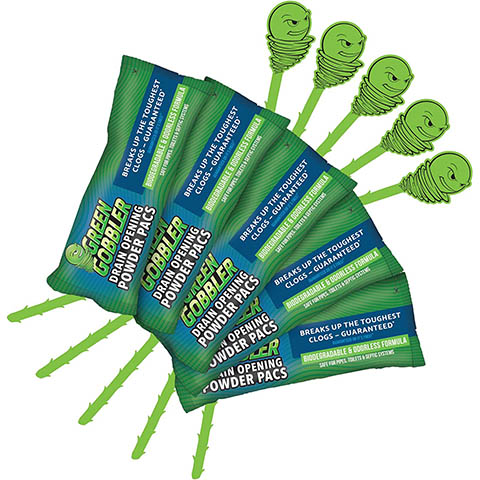 Green Gobbler Drain Clog Remover PAC'S