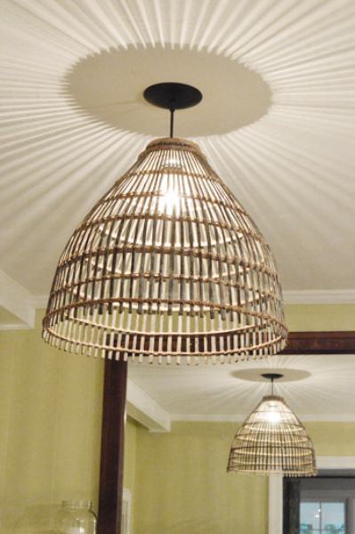 HOW TO TURN A BASKET INTO A PENDANT LIGHT