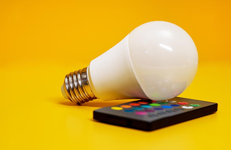 Infrared remote control for control of LED-lamp