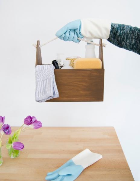 Make Cleaning Less of a Chore with this DIY Household Cleaner Organizer