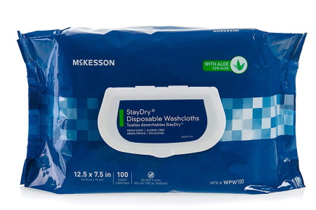 McKesson StayDry Disposable Wipes